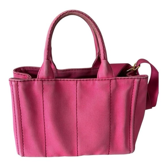 Prada Canapa pink 2 ways bag - Authentic - Picture 2 of 14